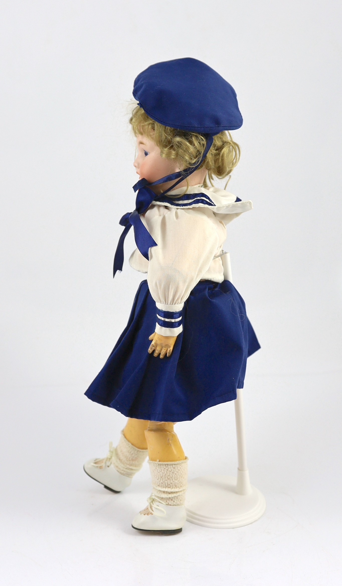 A Simon & Halbig 'Santa' bisque doll, German, circa 1898, 18in.